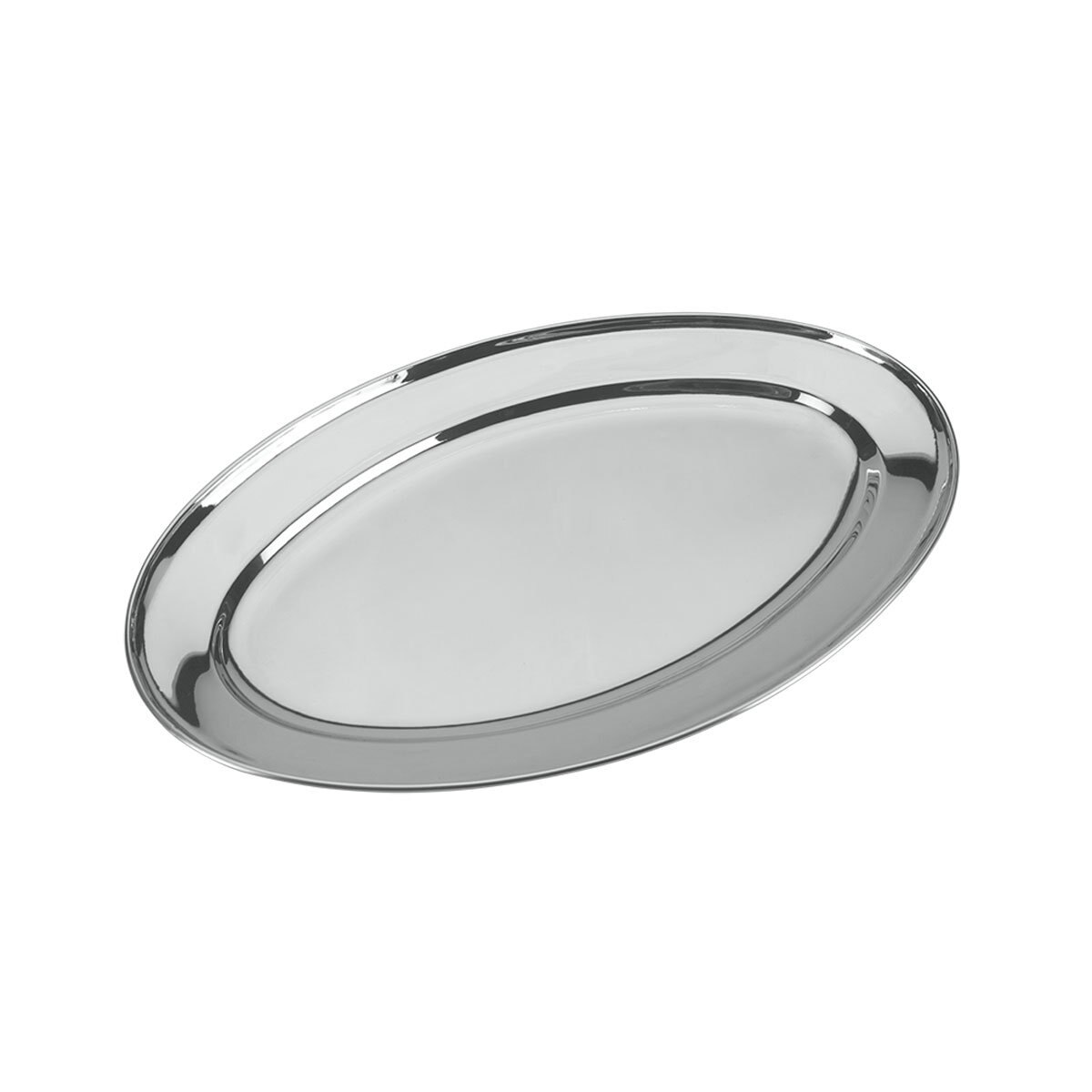 Charola Ovalada de Acero Inoxidable Metaltex