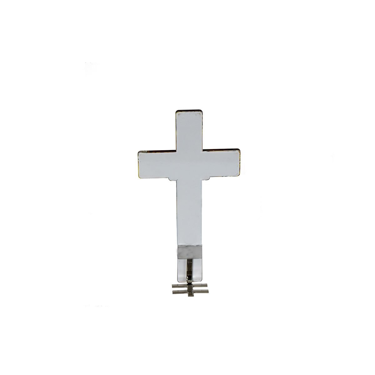Cruz Vidrio Chocolate Doble Plata Jorvina
