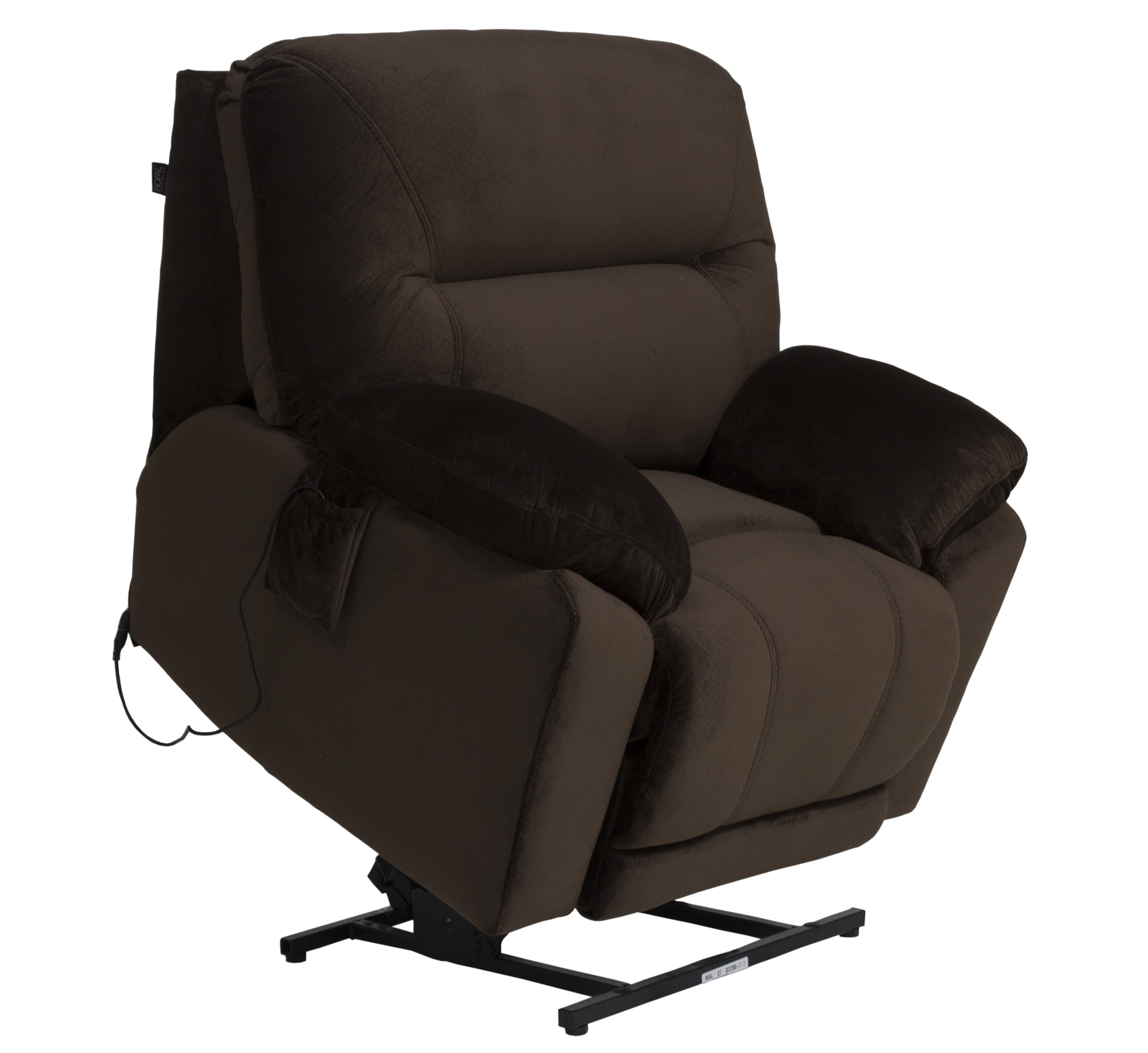 Sillón Reclinable Flow Elev Elec Masaje Knockout Chocolate