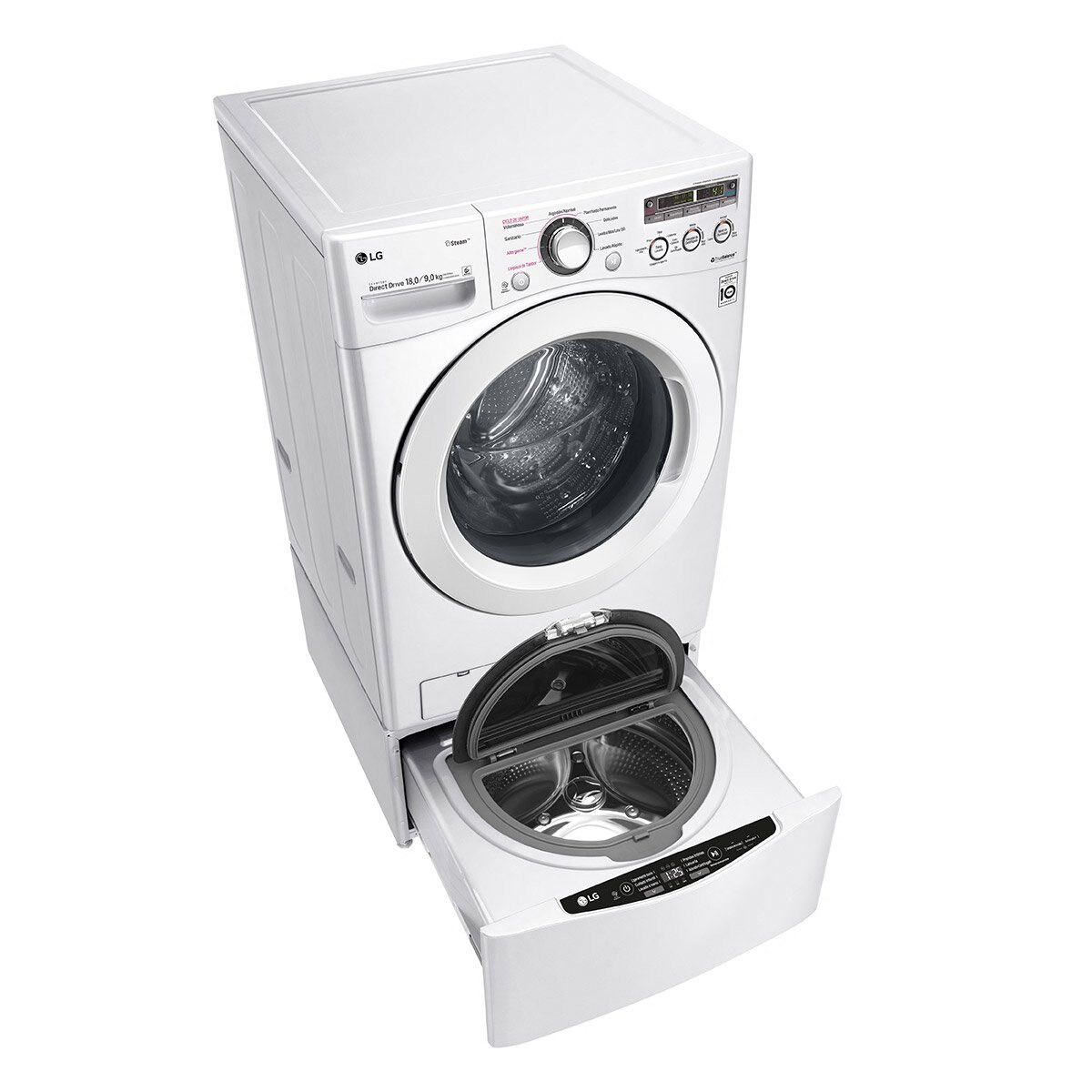 Lavasecadora Doble Carga Twinwash 18+3.5 Kg Blanca Lg