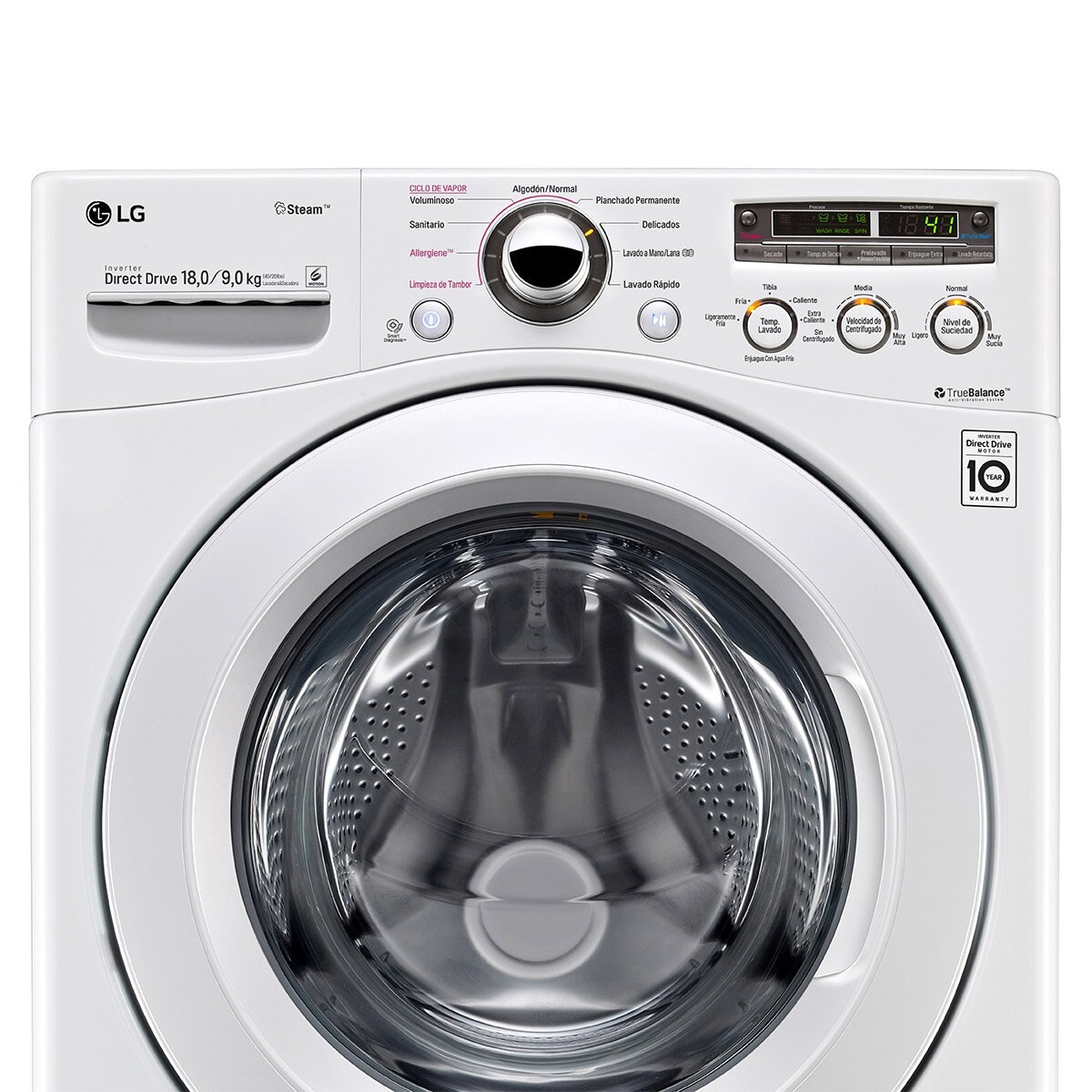 Lavasecadora Doble Carga Twinwash 18+3.5 Kg Blanca Lg
