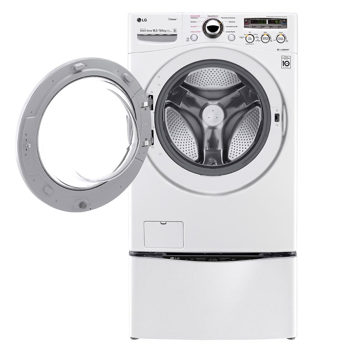 Lavasecadora Doble Carga Twinwash 18+3.5 Kg Blanca Lg