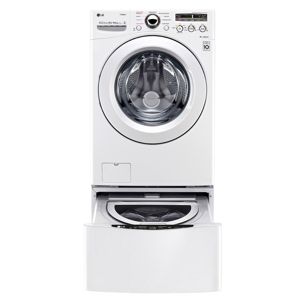 Lavasecadora Doble Carga Twinwash 18+3.5 Kg Blanca Lg