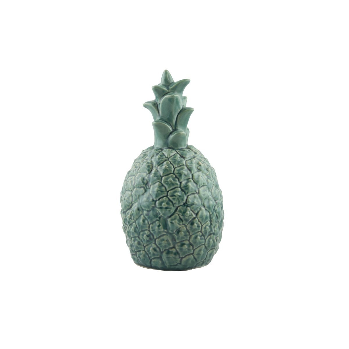 Figura Decorativa de Cerámica Piña Turquesa Home Nature