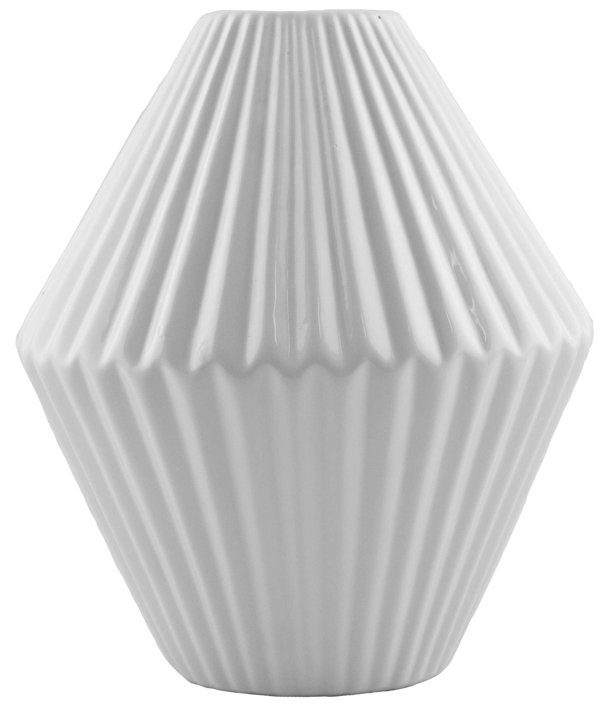 Florero de Cerámica Diamante Blanco Home Nature