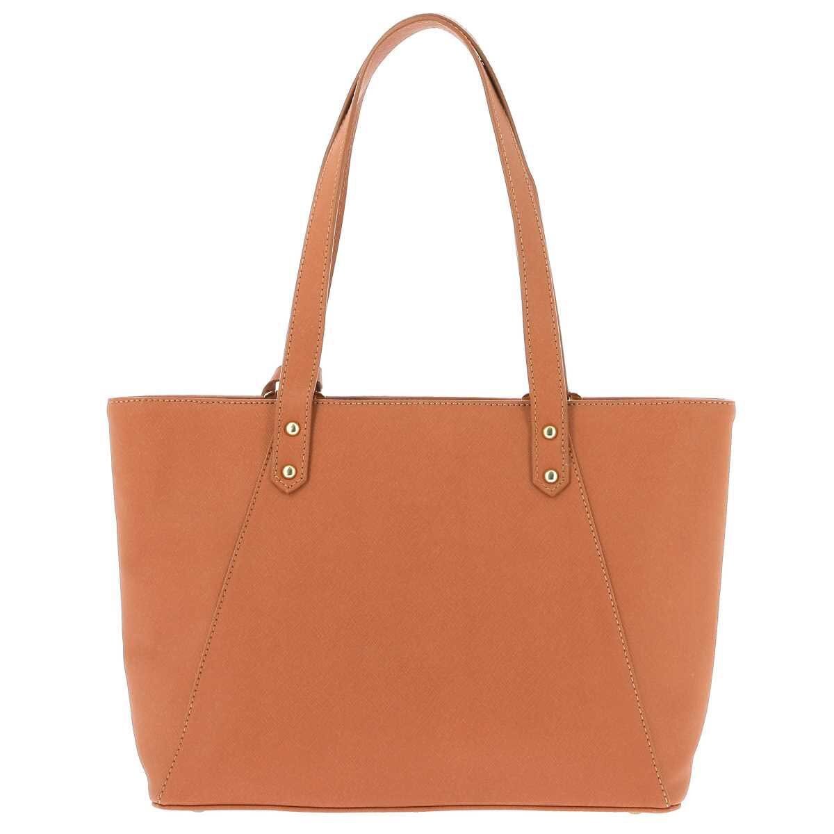 Bolsa Tote Café con Charm Metálico Westies
