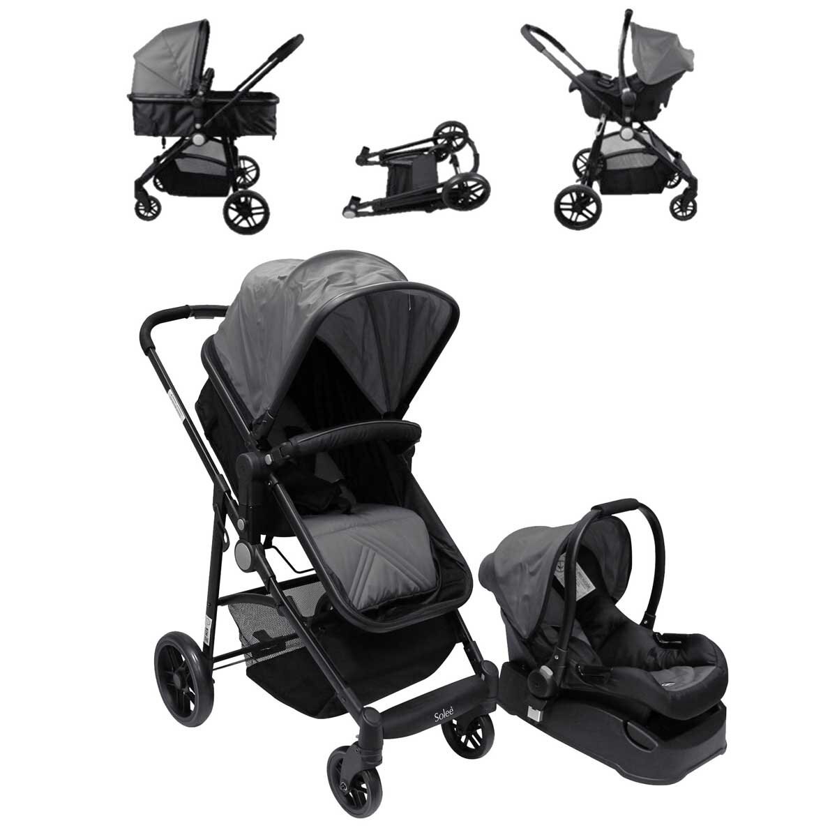 infanti lifestyle carriola 4 en 1 gris