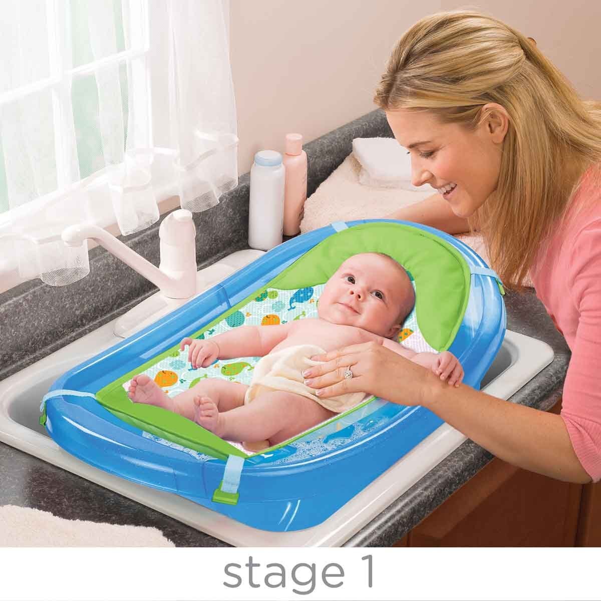 Bañera con Hamaca Sparkle And Splash Blue Summer Infanti