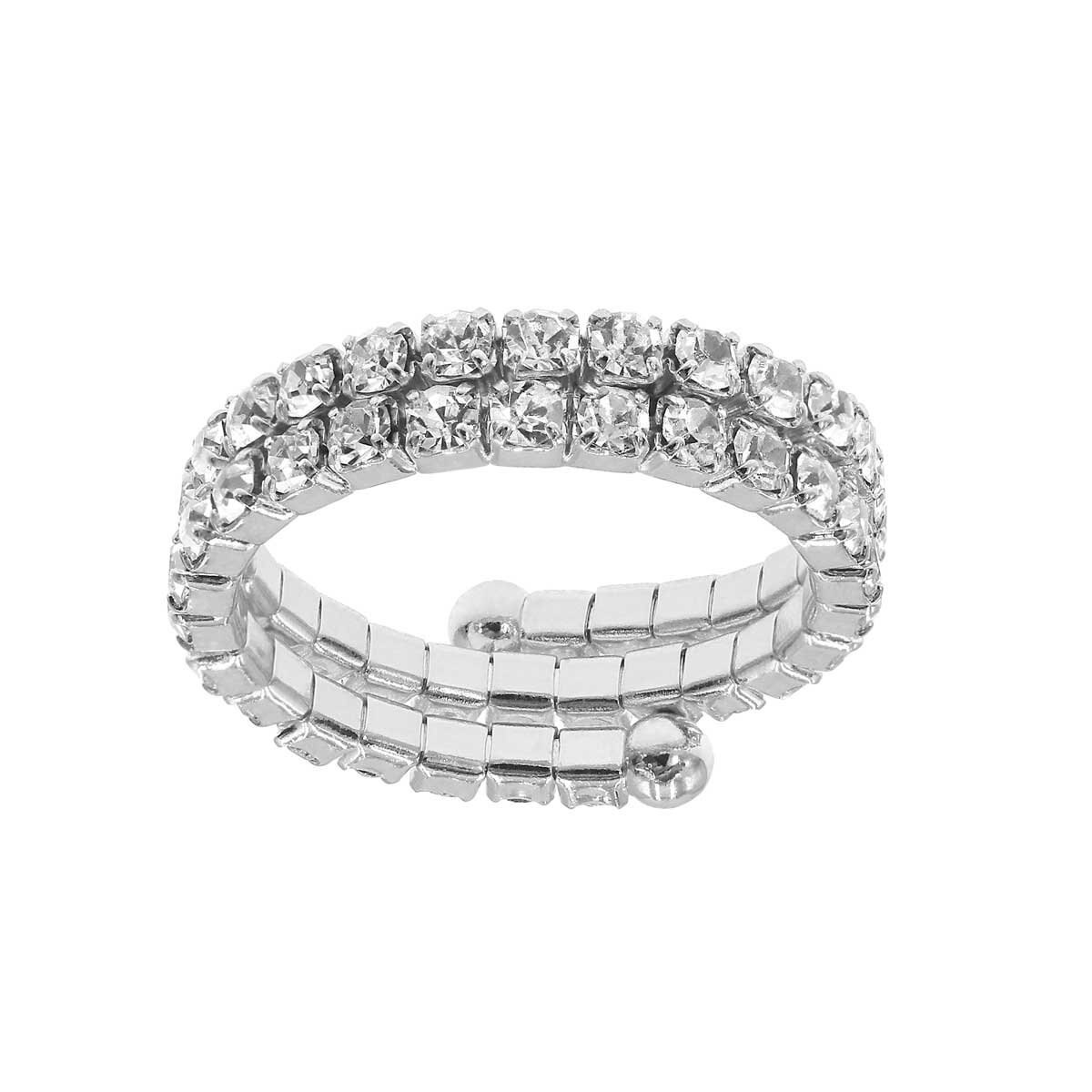 Anillo Ajustable con Cristales Steve Madden