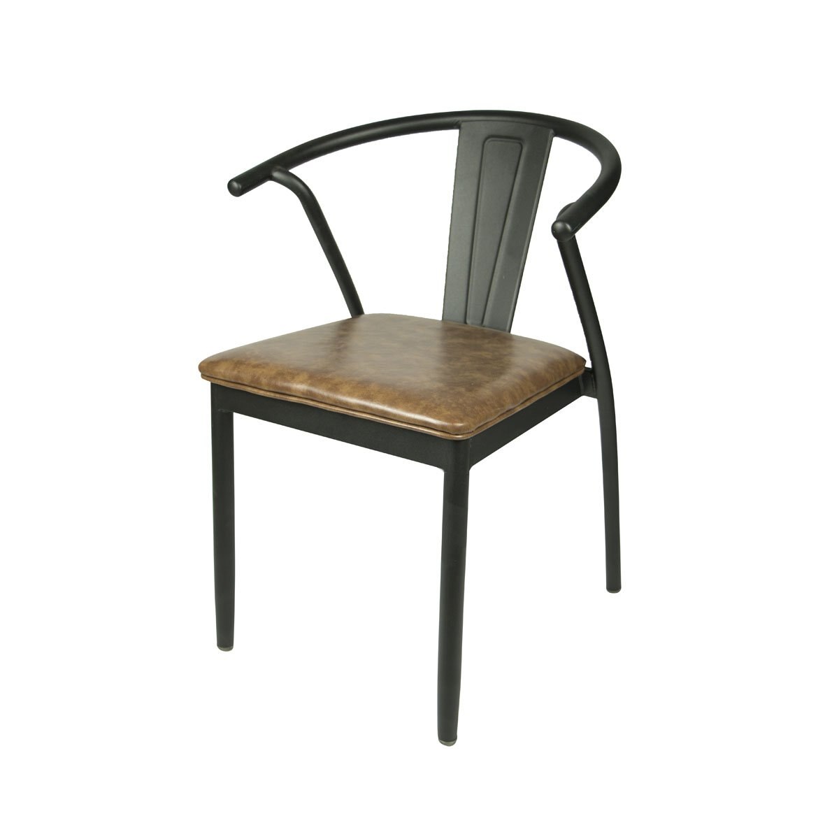 Home Nature Silla de Metal Color Negro