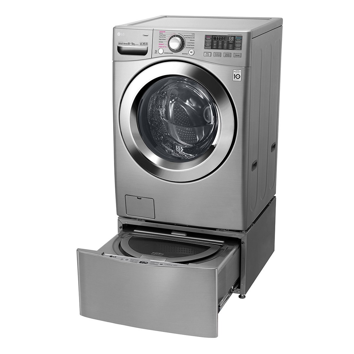 Lavasecadora Lg Doble Carga Twinwash 20+3.5 Kg Steel Wd20Vvs6