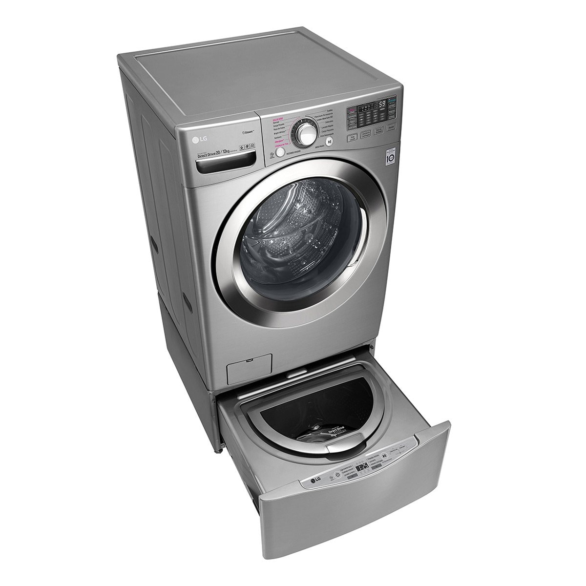 Lavasecadora Lg Doble Carga Twinwash 20+3.5 Kg Steel Wd20Vvs6