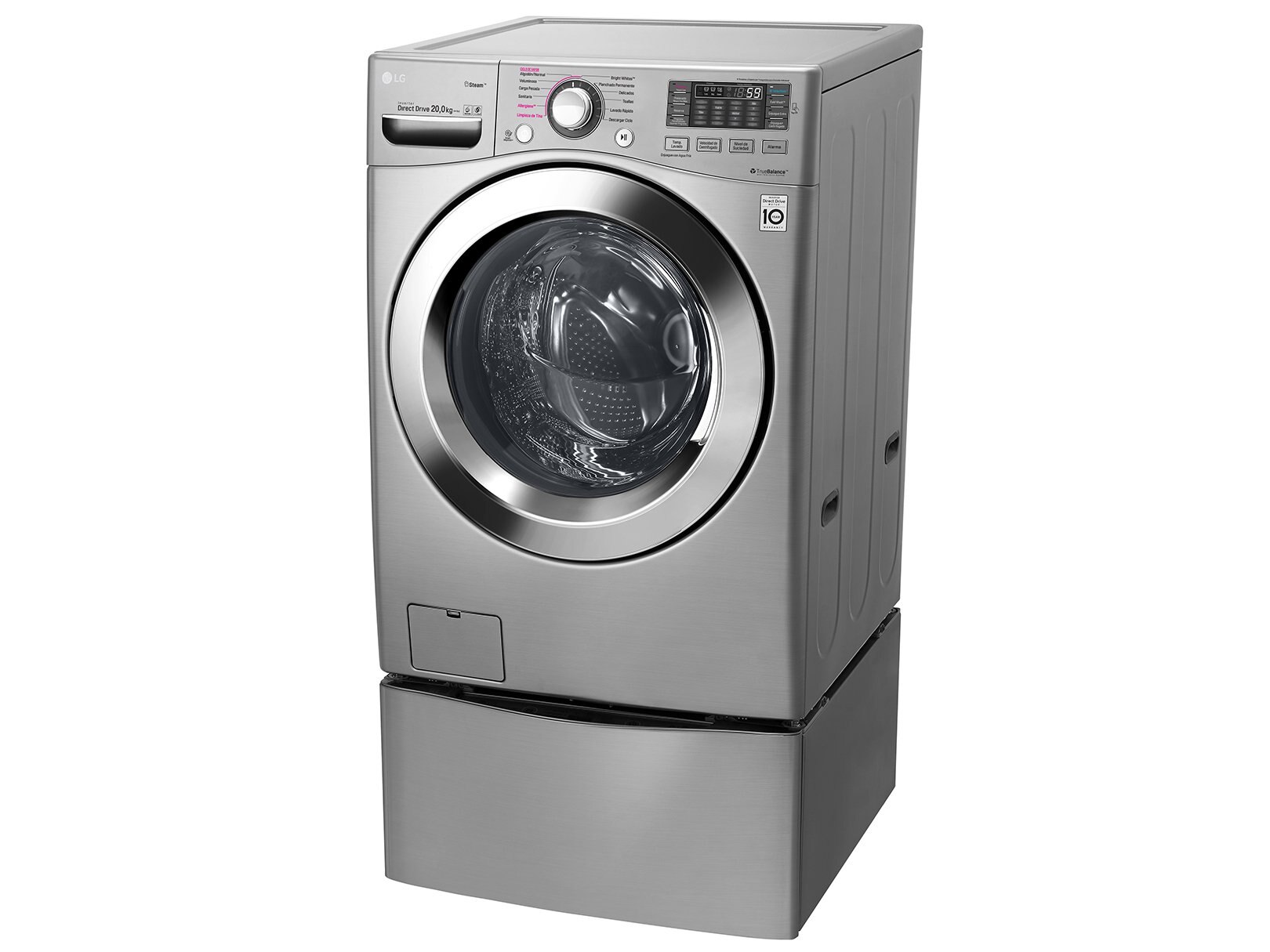 Lavadora Frontal 20 Kg Compatible con Twinwash de 3.5Kg Lg