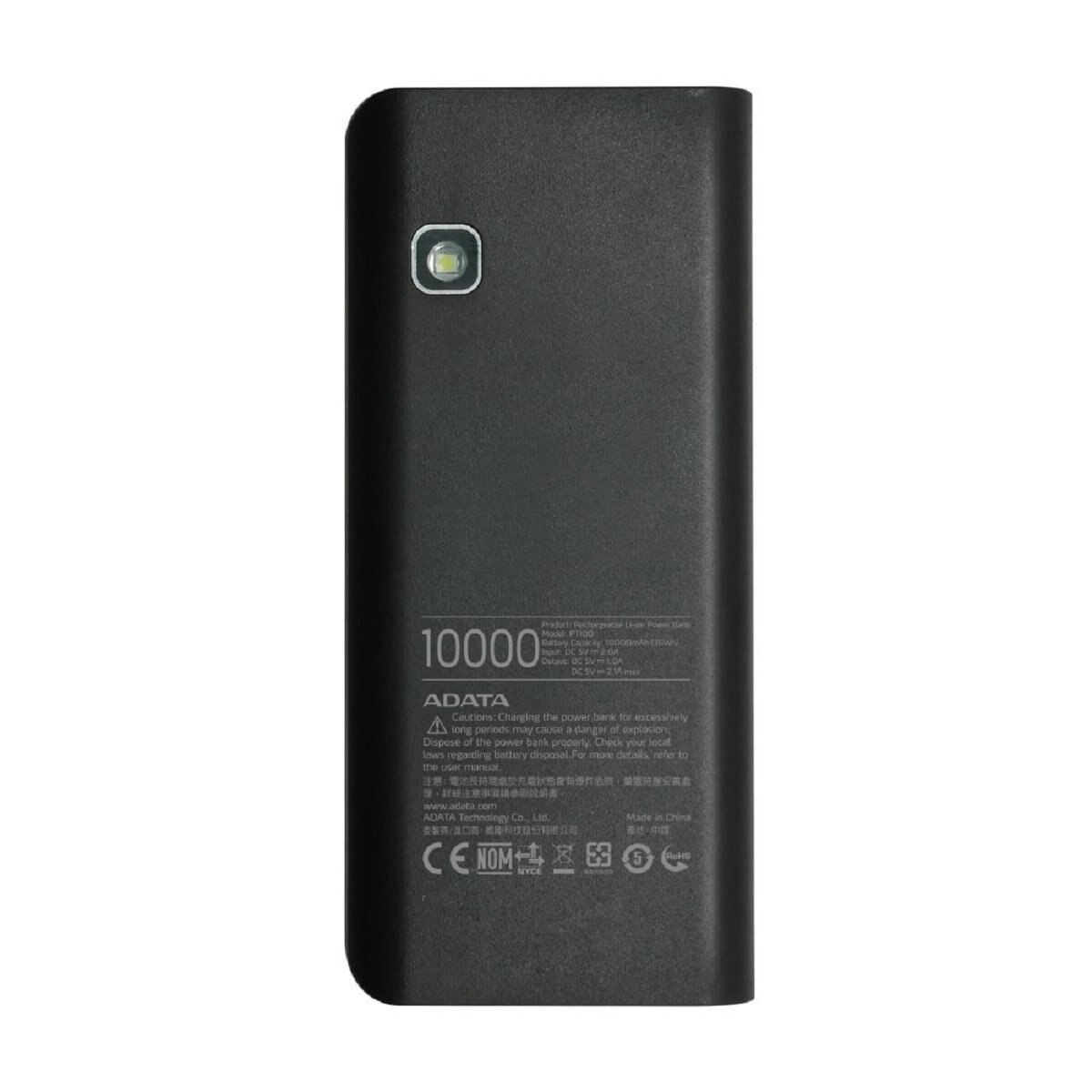 Power Bank Pt100 10000Mah Negro/verde Adata