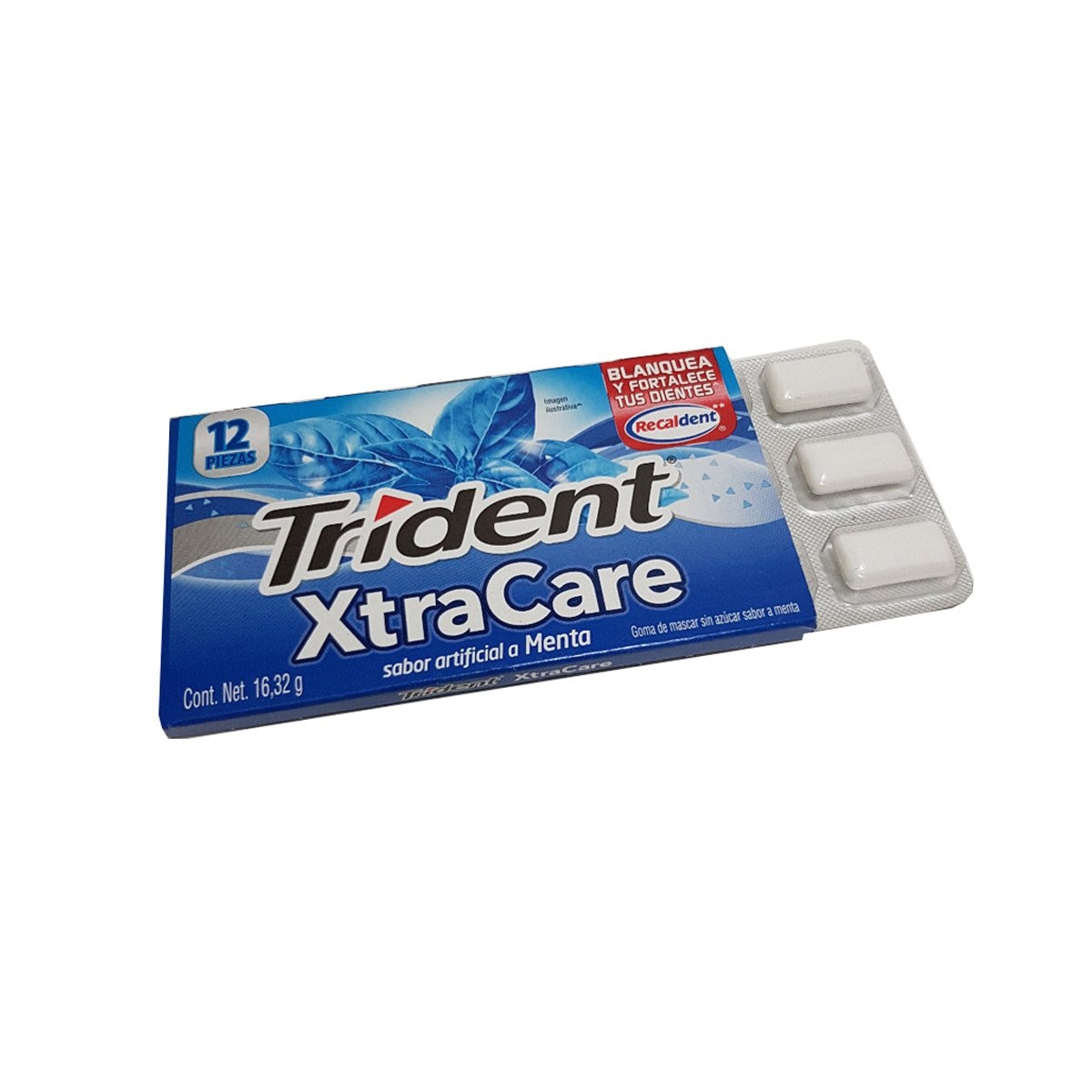 Goma de Mascar Trident Xtracare Menta Adams