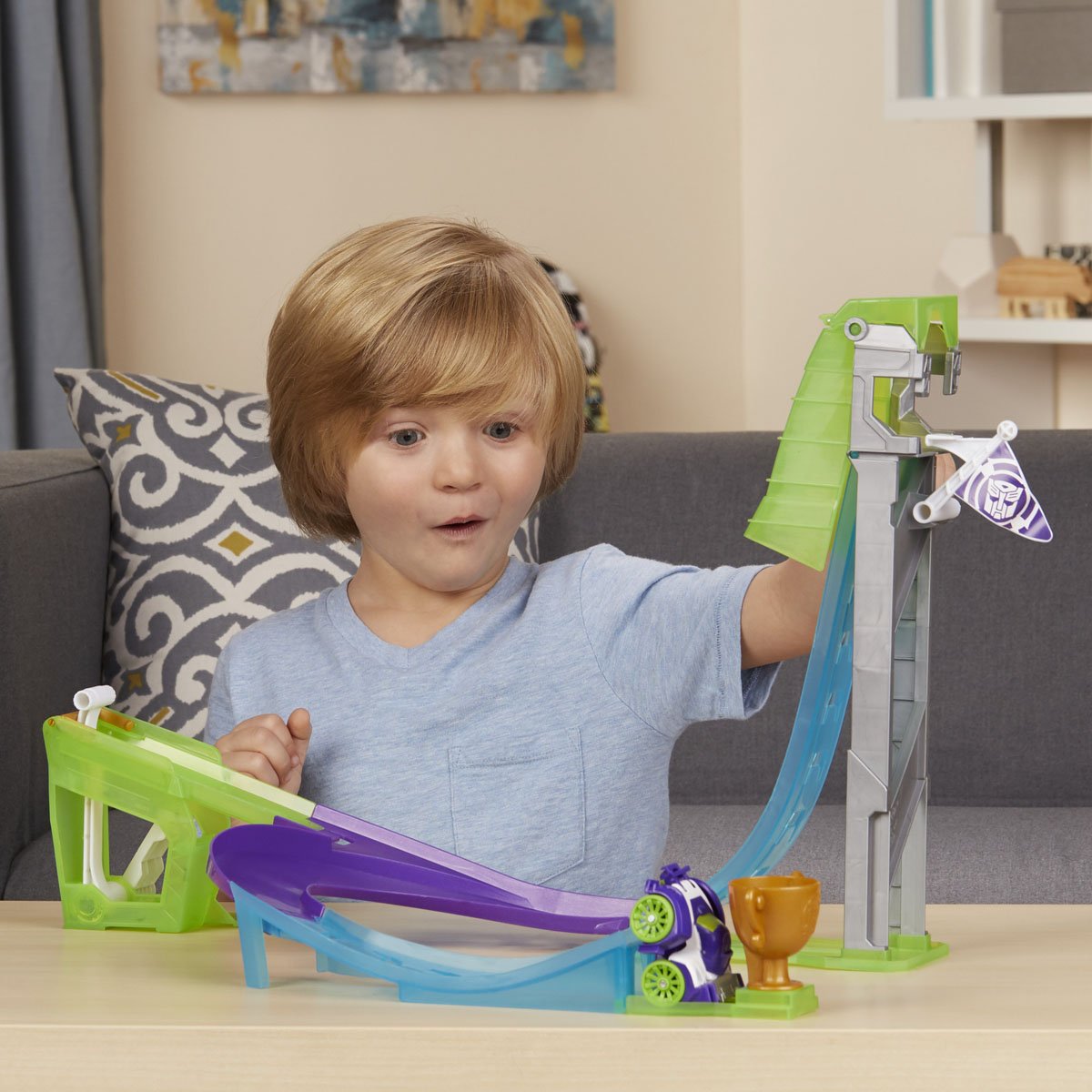 Playskool Heroes Pista de Carrera en Reversa Flip Racers Hasbro
