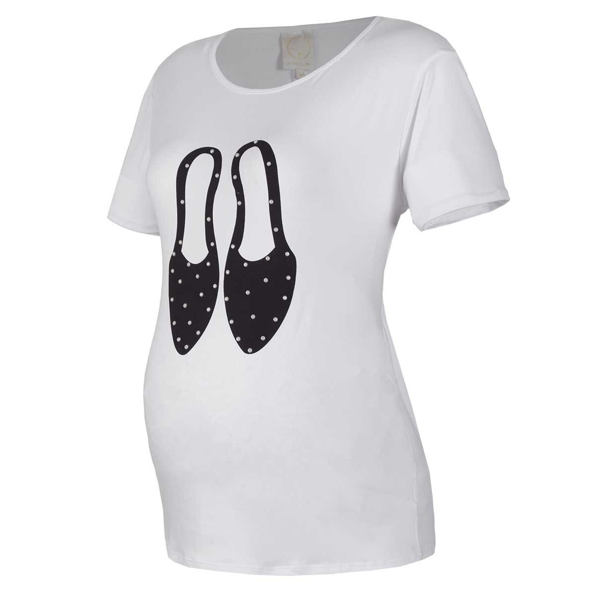 Playera para Dama con Estampado Y Aplicaciones Nine To Go