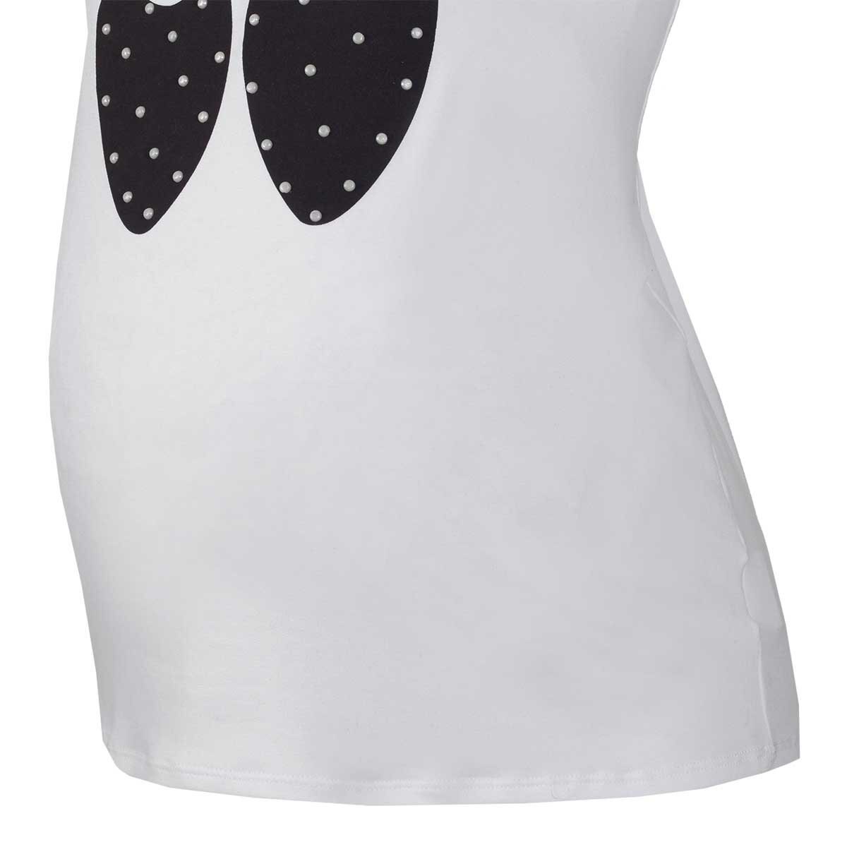 Playera para Dama con Estampado Y Aplicaciones Nine To Go