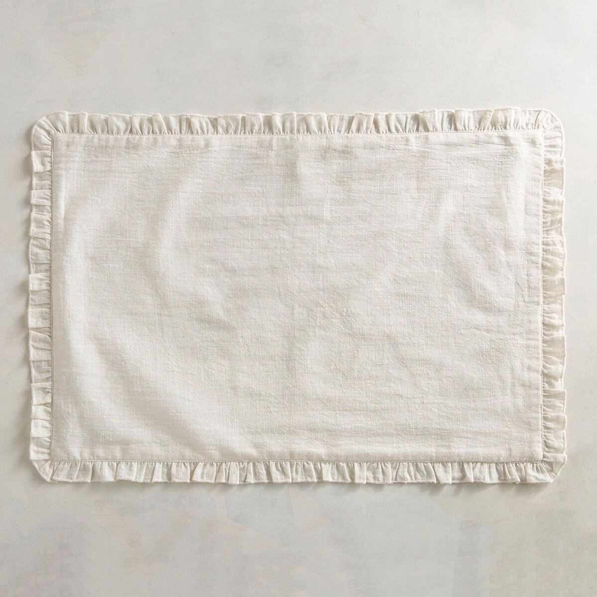 Mantel Individual Ruffle Cream Pier 1 Imports
