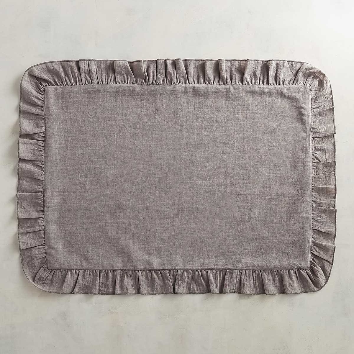 Mantel Individual Ruffle Gray Pier 1 Imports