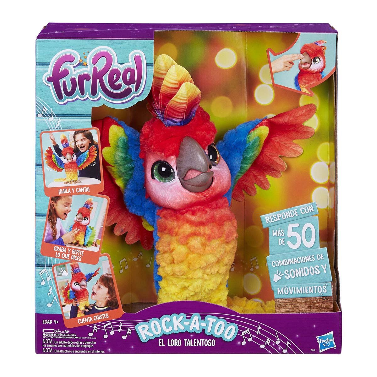 Furreal Rock a Too el Loro Talentoso Hasbro