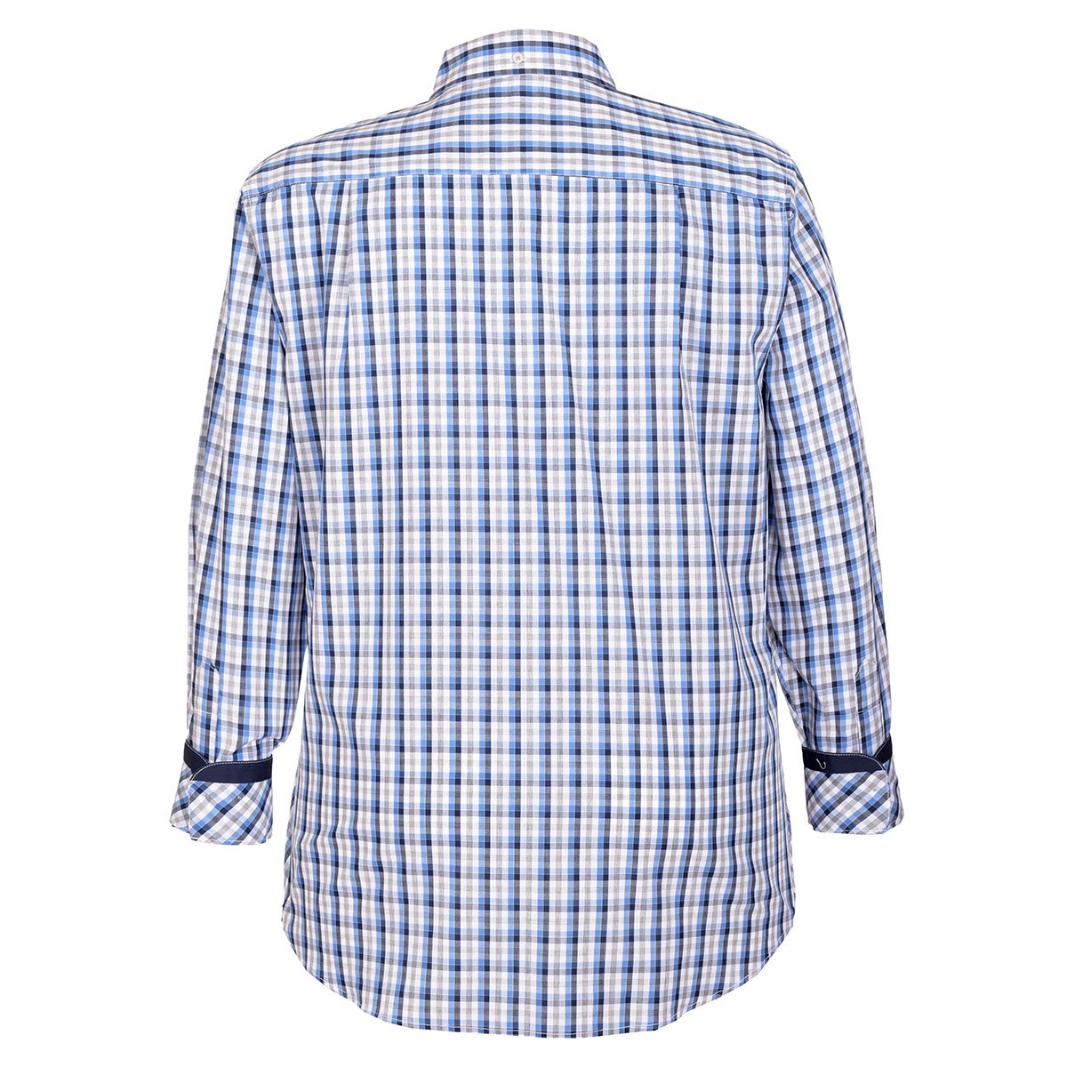 Camisa Manga Larga a Cuadros Azul J. Opus