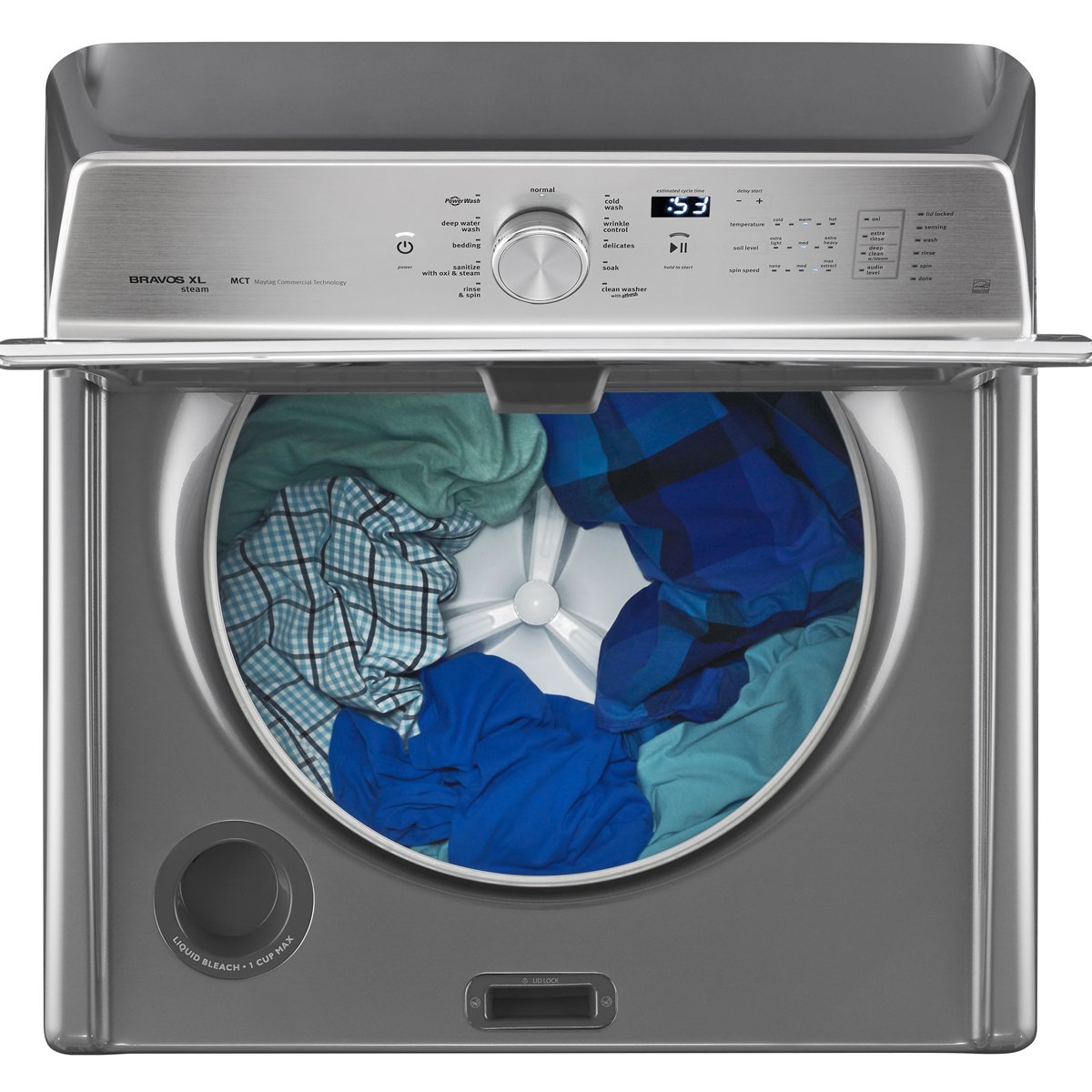 Lavadora Superior 27 Kg Chrome Shadow Maytag