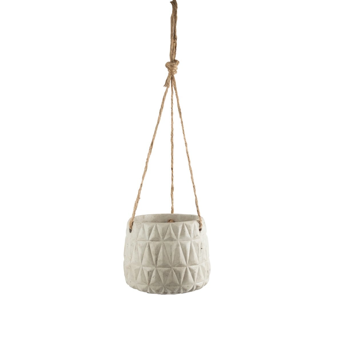 Home Nature Macetero con Cuerda Color Gris