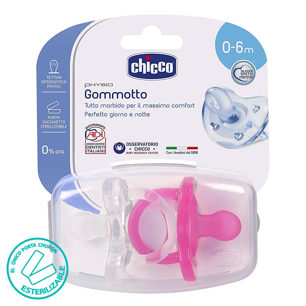 Chupones Bi-Pack Physio Soft Niña Chicco