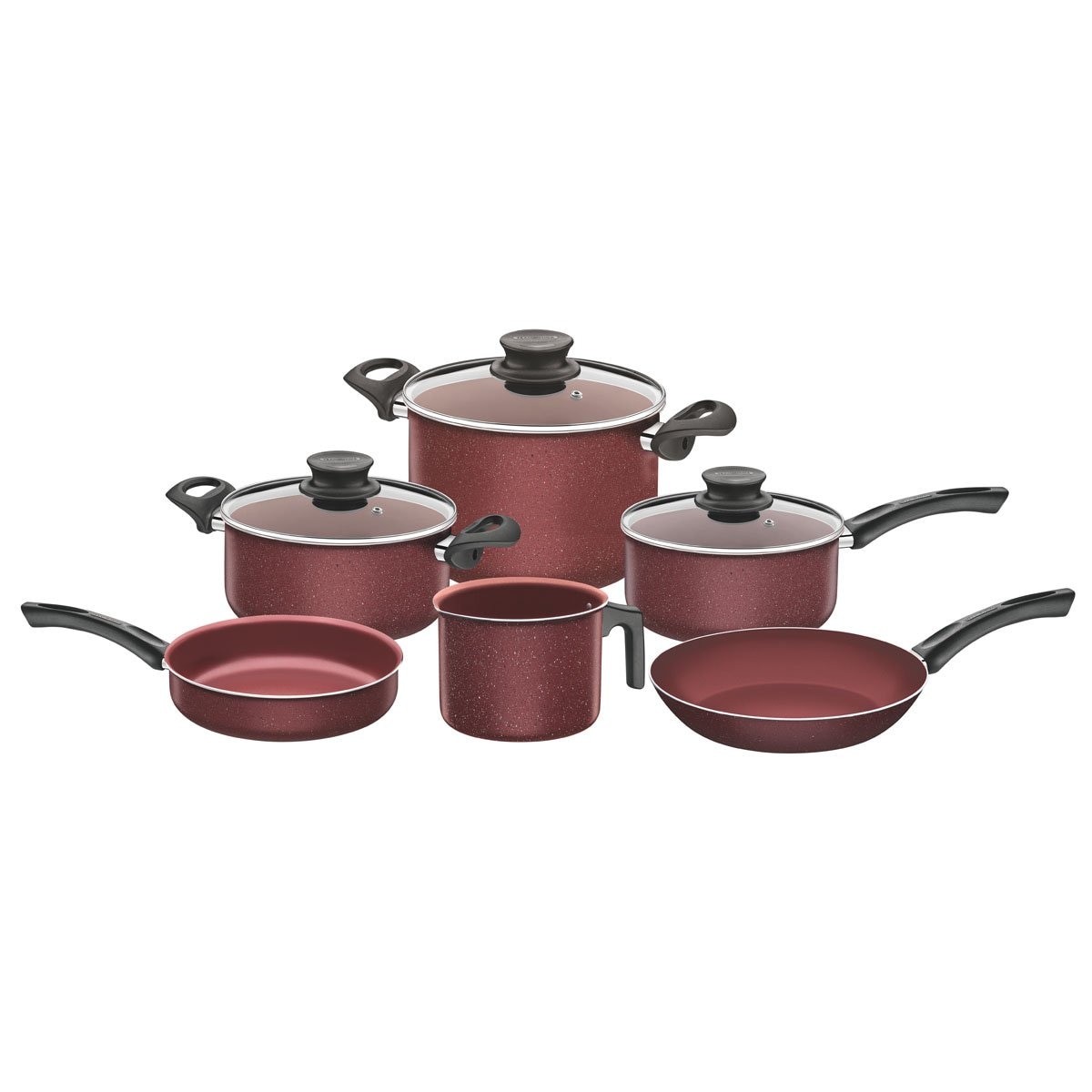 Batería de 9 Piezas Granito Rojo París Granito Rojo Tramontina