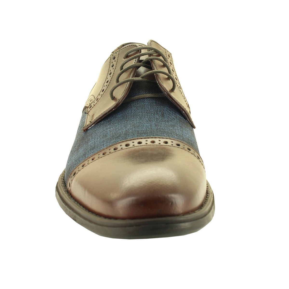 Zapato Tipo Choclo 100% de Piel Color Azul Moderof