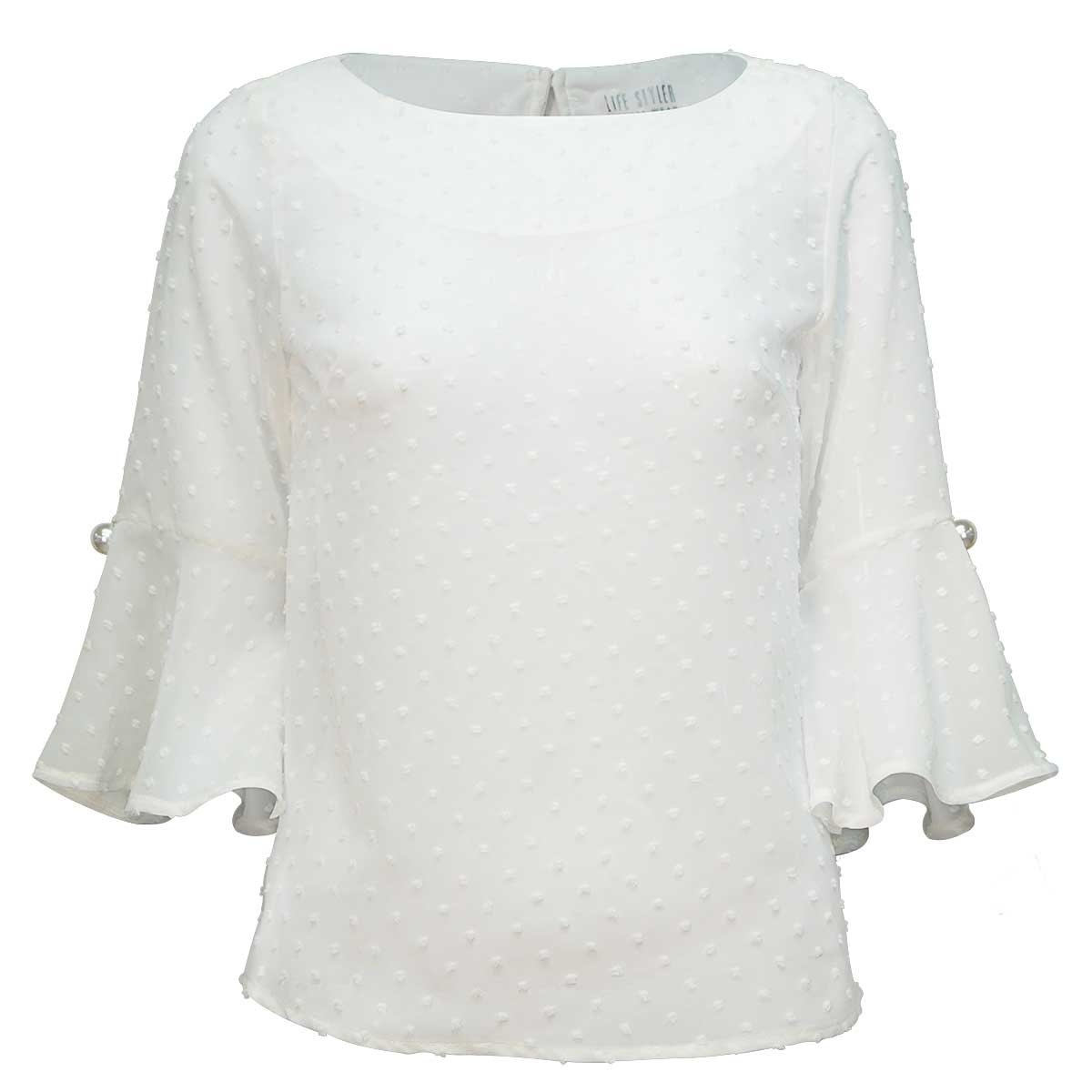 blusa blanca de olan