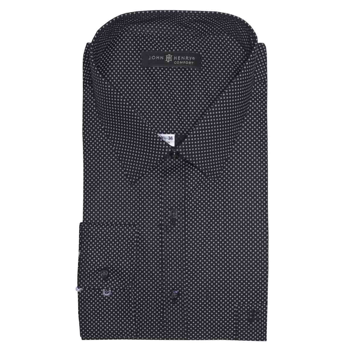 Camisa Manga Larga con Estampado a Puntos John Henry