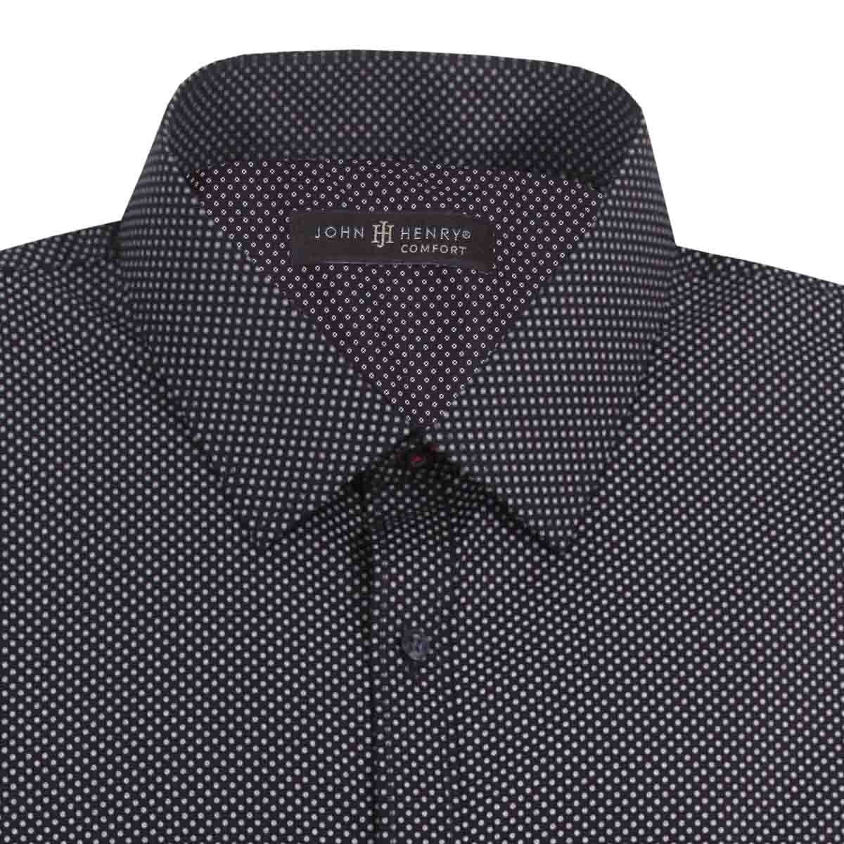 Camisa Manga Larga con Estampado a Puntos John Henry