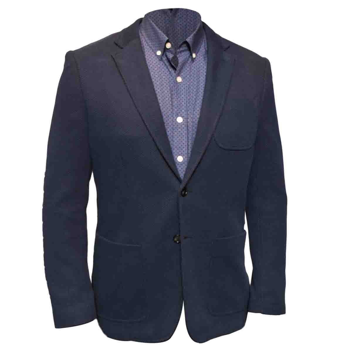 Saco Casual de Pana Color Azul Oscar de la Renta