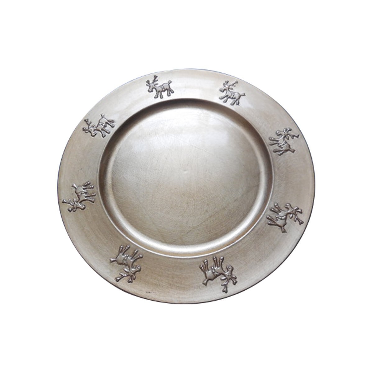 Plato con Renos Dorado con Base de Plástico Sears