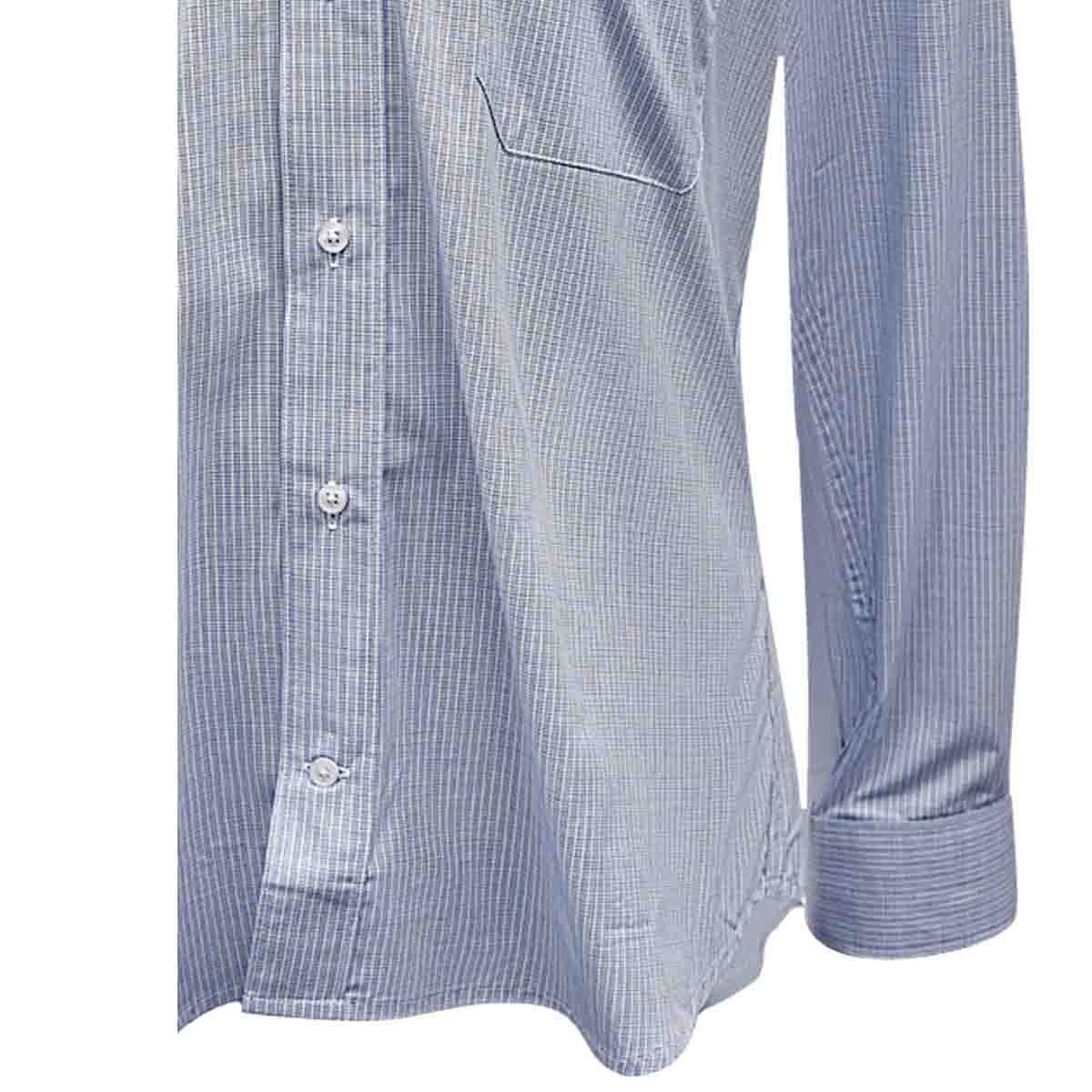 Camisa de Vestir Chaps de Corte Ultra Slim Color Azul Combinado
