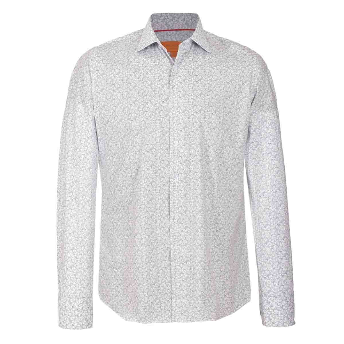 Camisa de Vestir Slim Fit Color Azul Obscuro Carlo Corinto