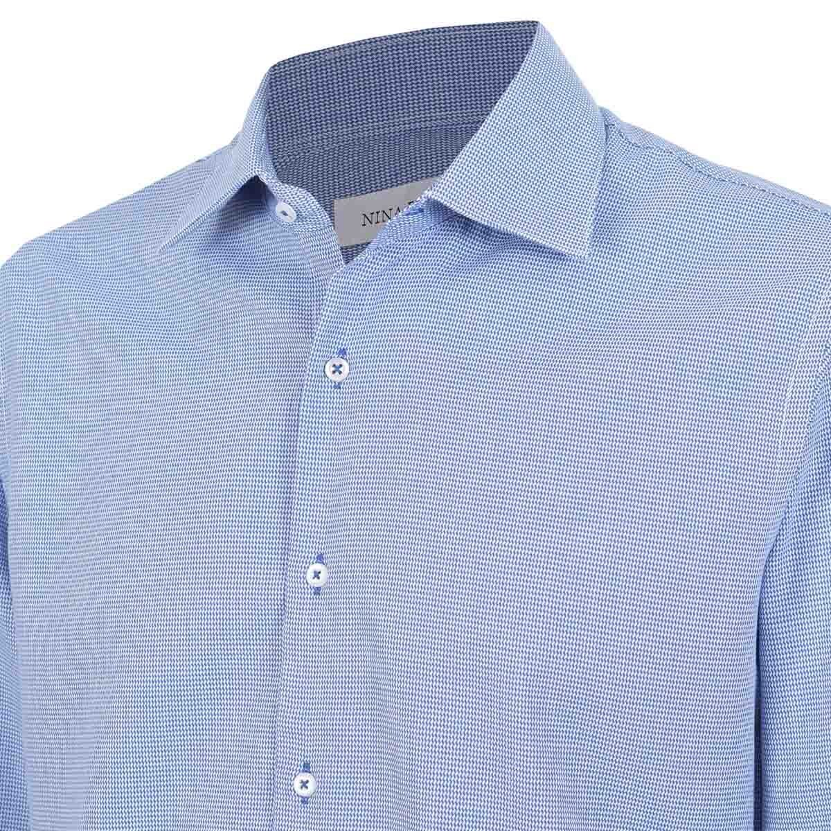 Camisa de Vestir con Rayas en Color Azul Nina Ricci