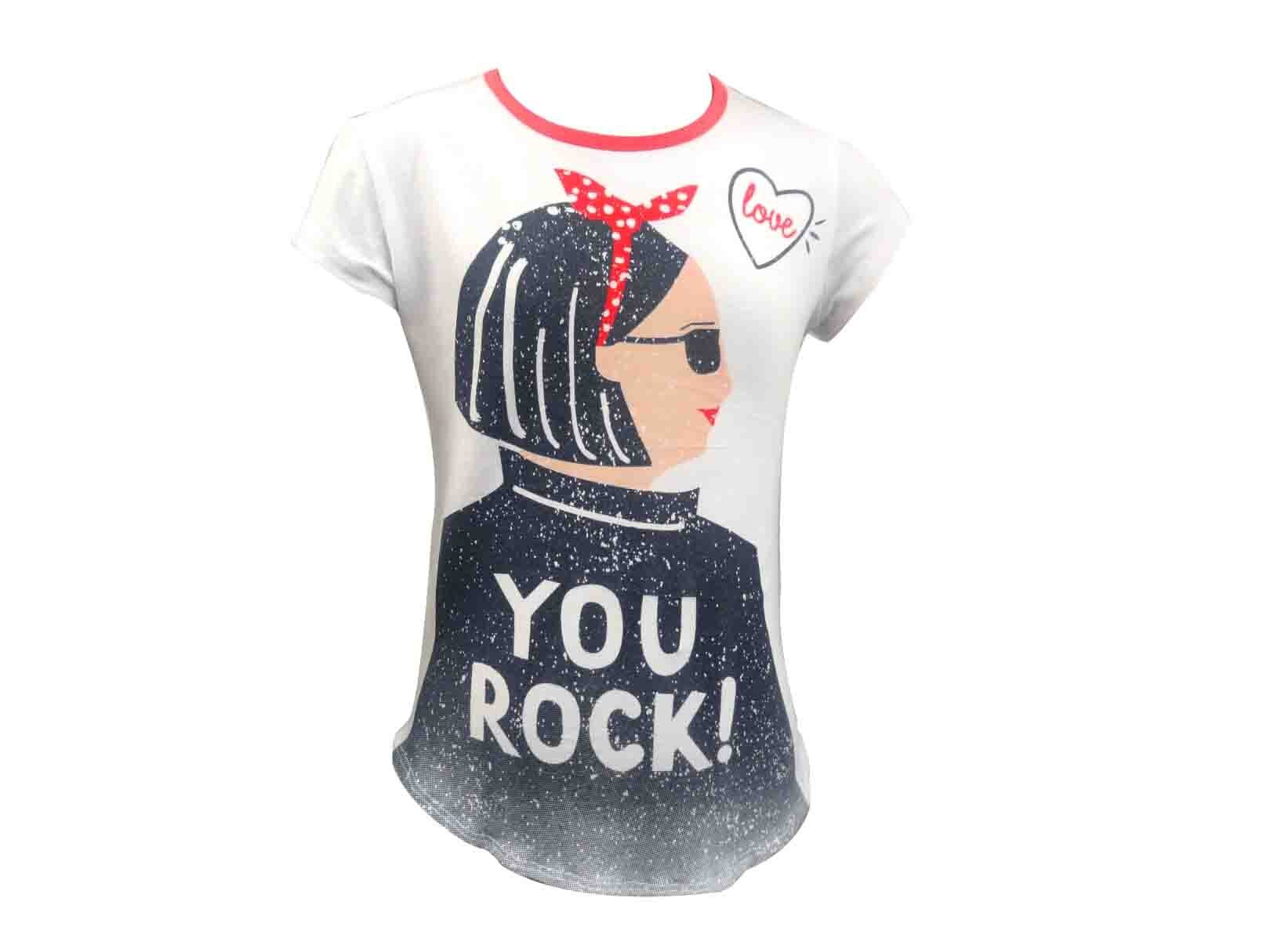Playera con Manga Corta Color Blanco Combinado Milk & Soda