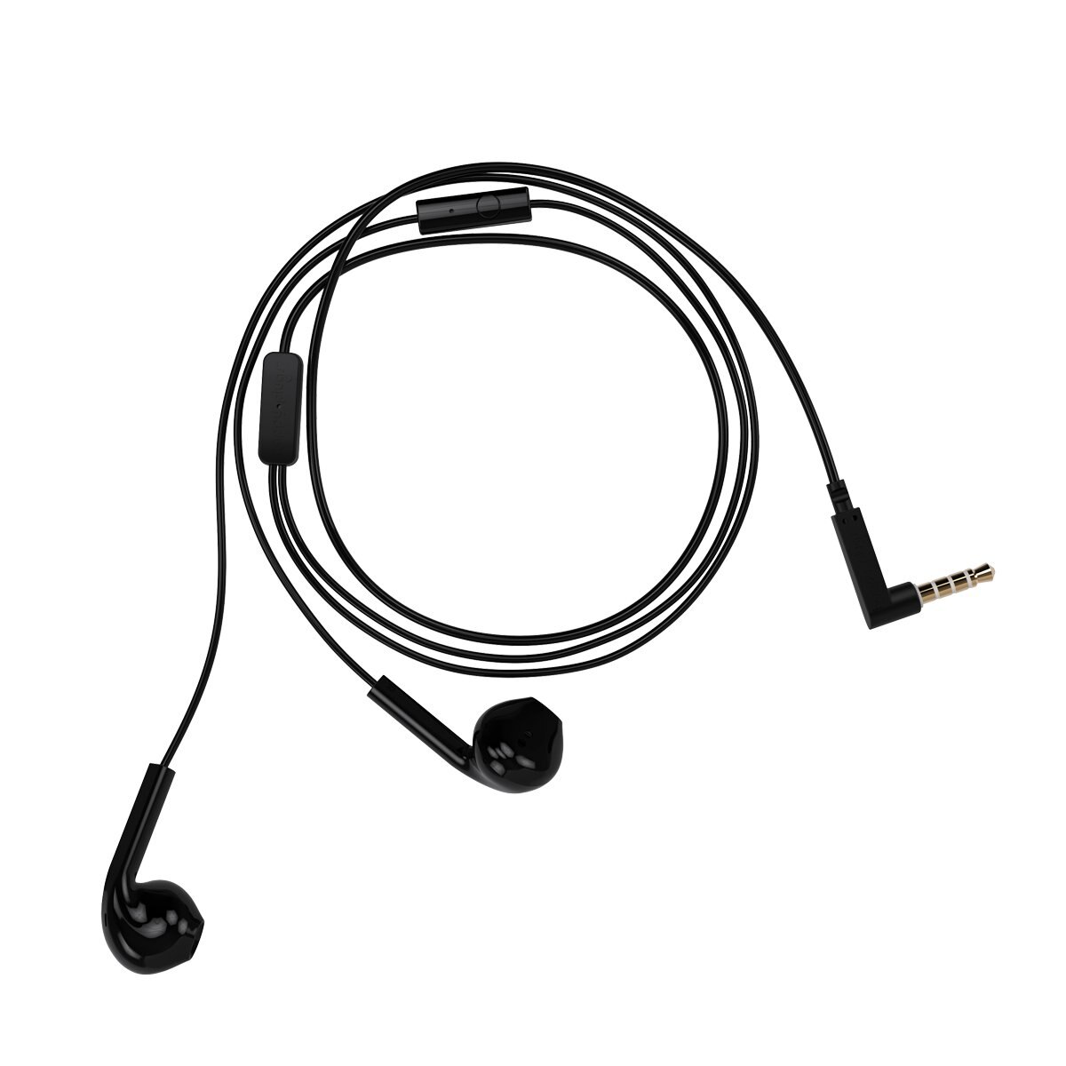 Audífonos C/micrófono Earbud Plus Negro Happy Plugs