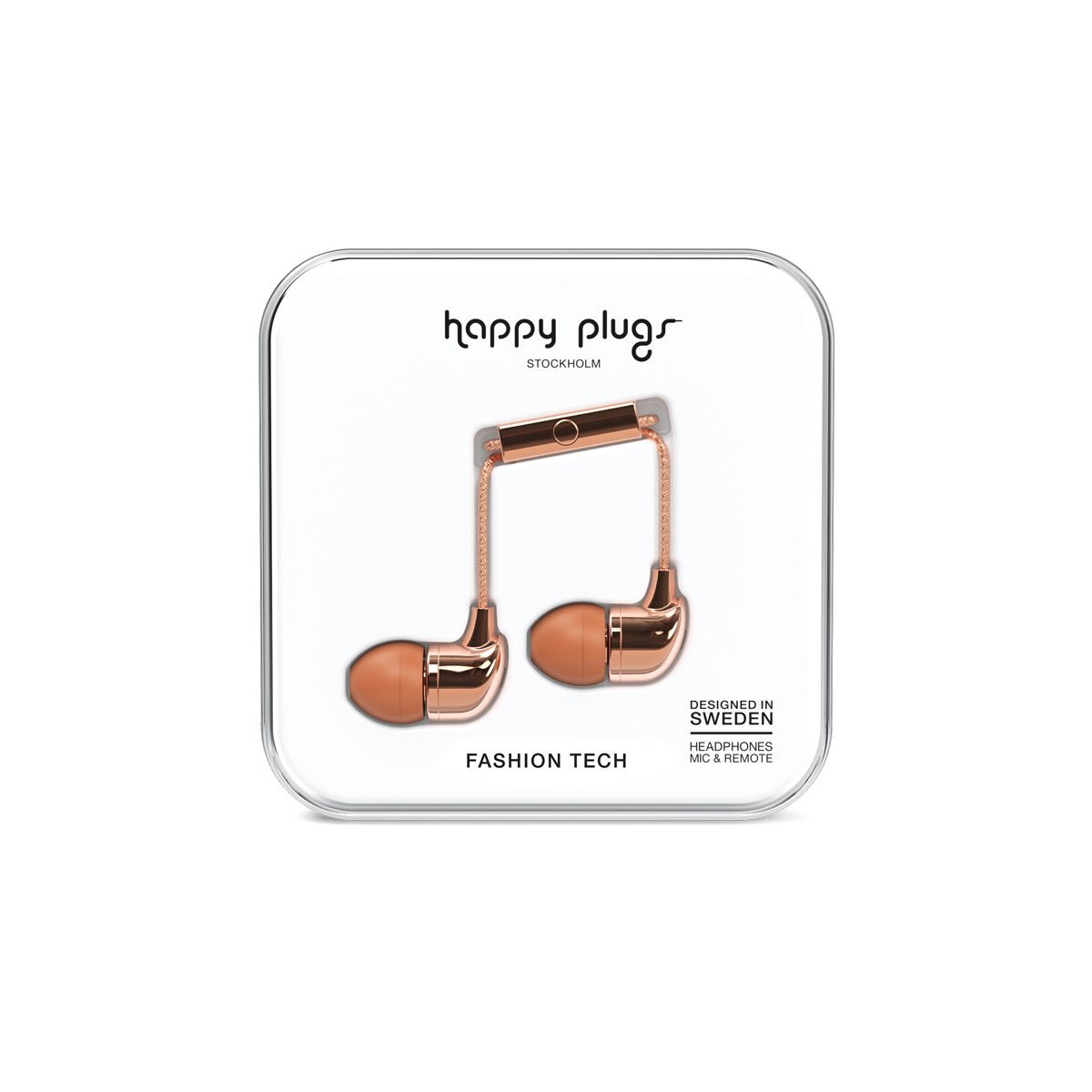 Audífonos con Micrófono In-Ear Rose Deluxe Gold Happy Plugs