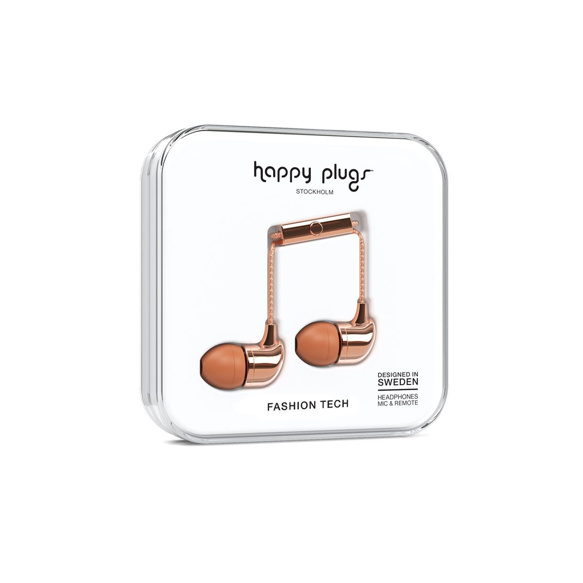 Audífonos con Micrófono In-Ear Rose Deluxe Gold Happy Plugs