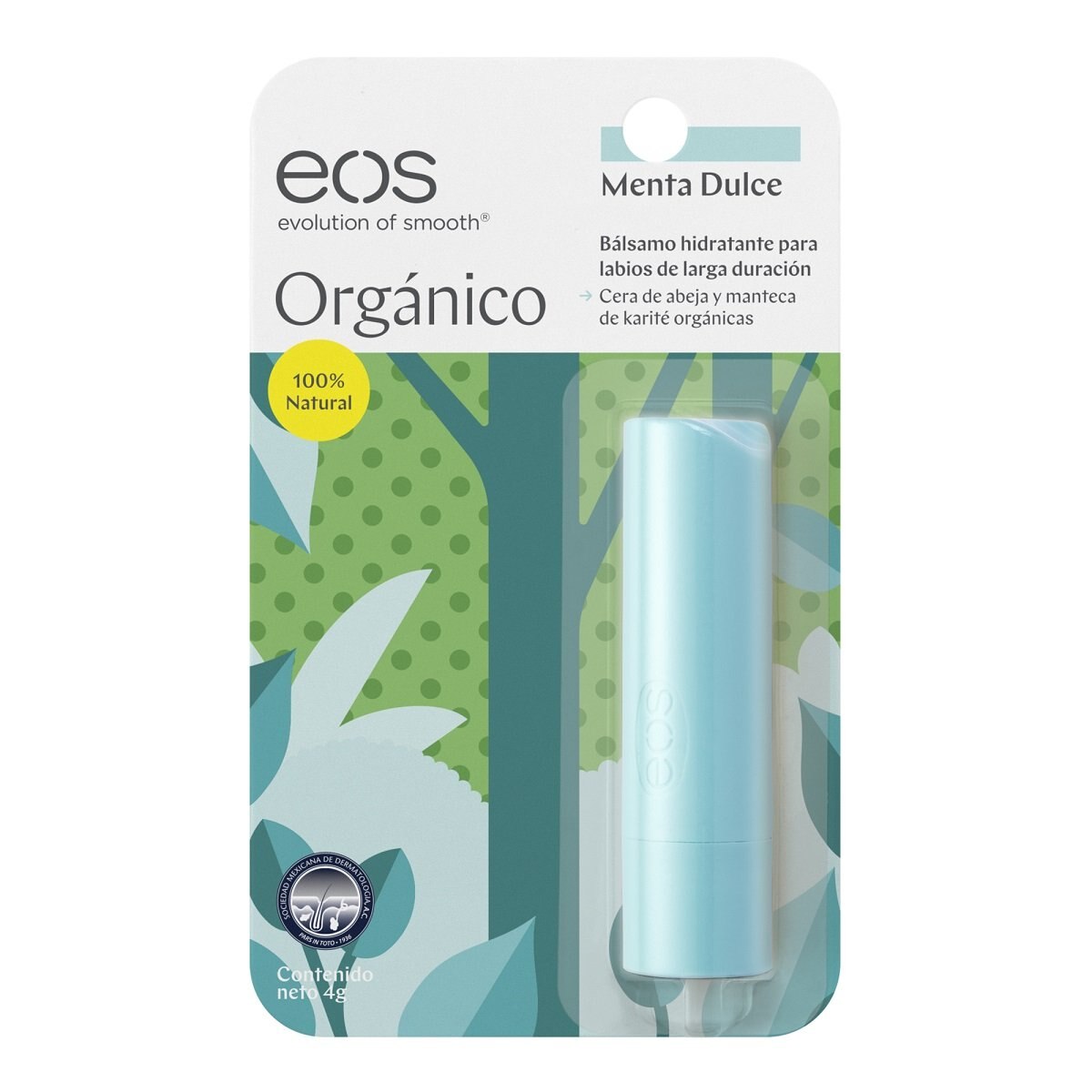 Barra Bálsamo Orgánico para Labios Menta Dulce Eos