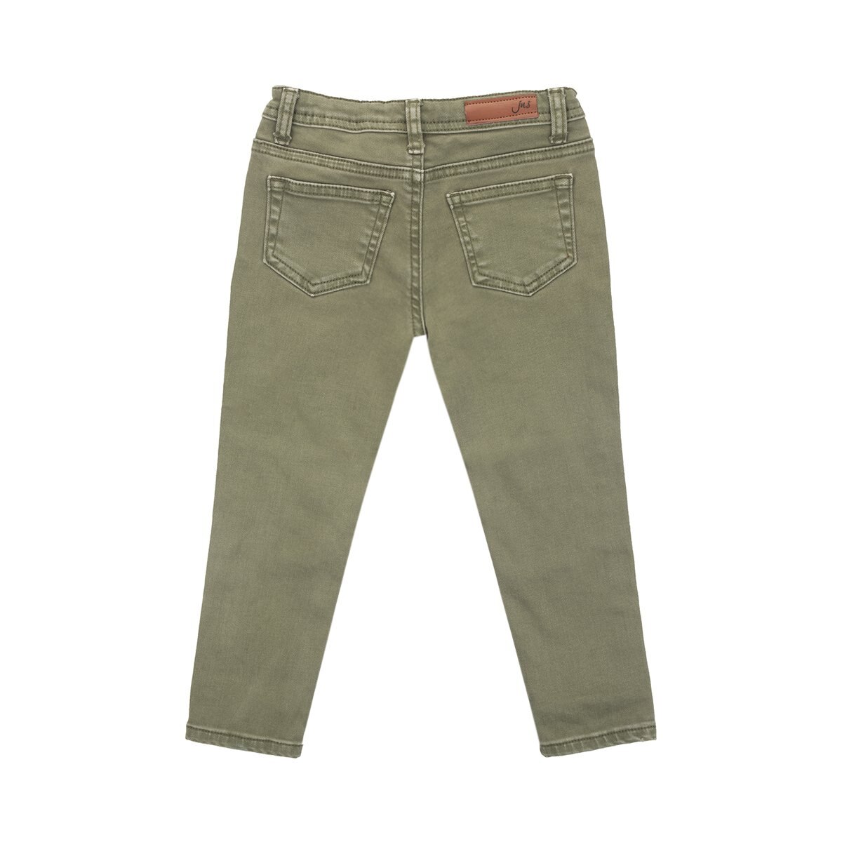 Jeans con Destrucción Color Verde Obscuro para Bebé