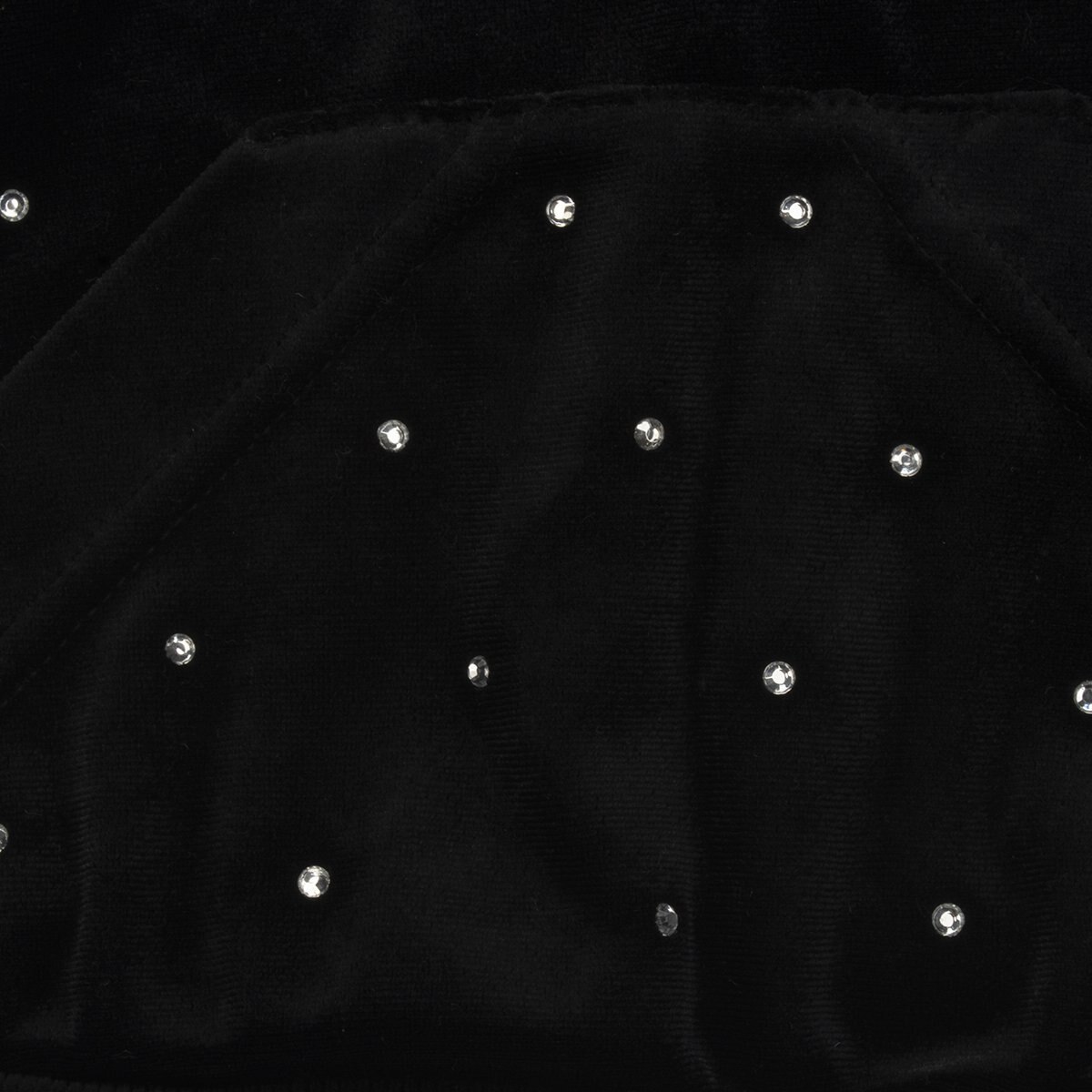 Chamarra Bomber Terciopelo Piedras Color Negro Combinado