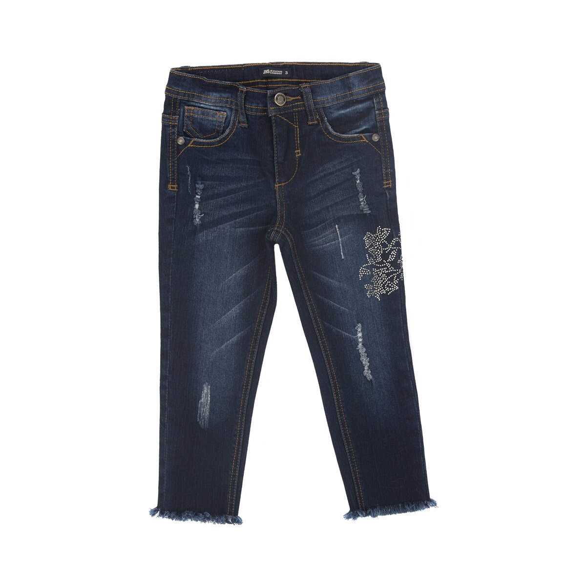 Jeans con Piedras Color Azul