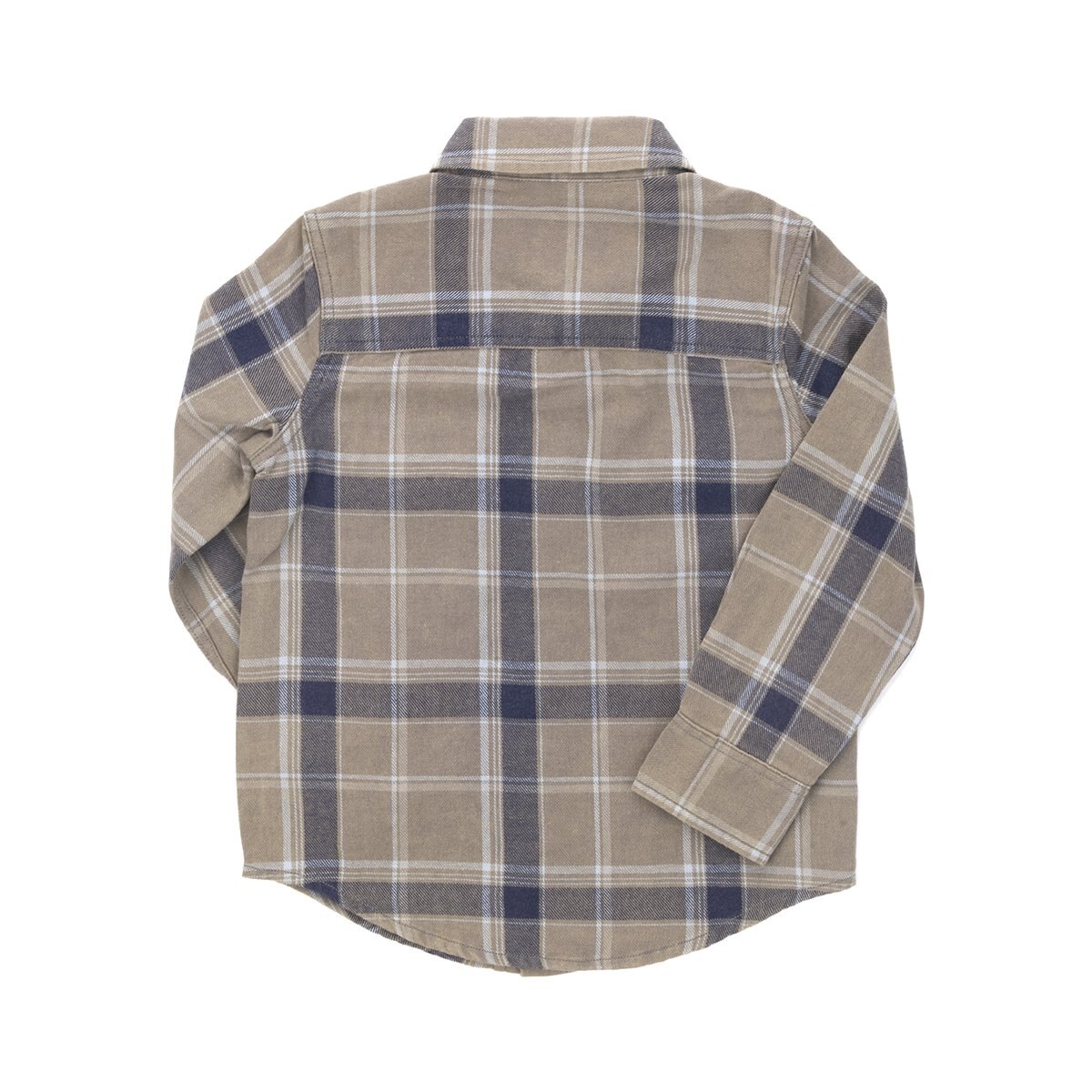 Camisa Manga Larga a Cuadros Color Azul para Bebé