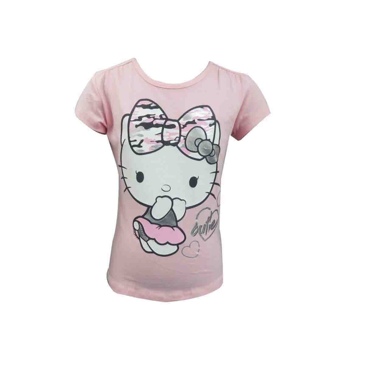 Playera con Manga Corta Color Rosa Hello Kitty