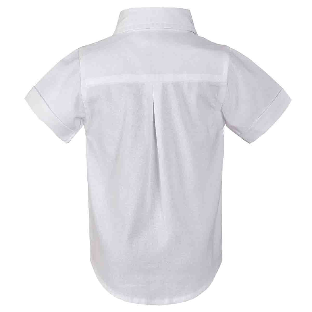 Camisa Manga Corta Color Azul Combinado Carosello
